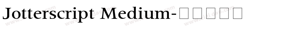 Jotterscript Medium字体转换